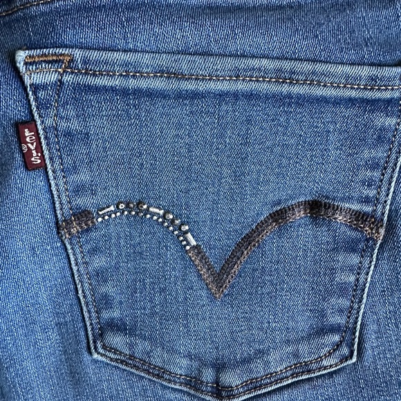 LEVIS 512 Hi waist Bootcut Medium Blue Denim Jeans Sz 10 - Picture 6 of 8